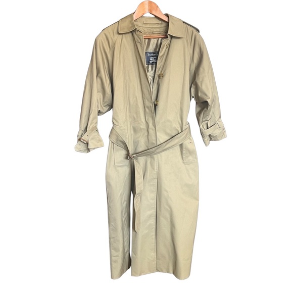 Burberry!! Rare Vintage Authentic Trench with removable wool lining size 8P - Picture 2 of 16